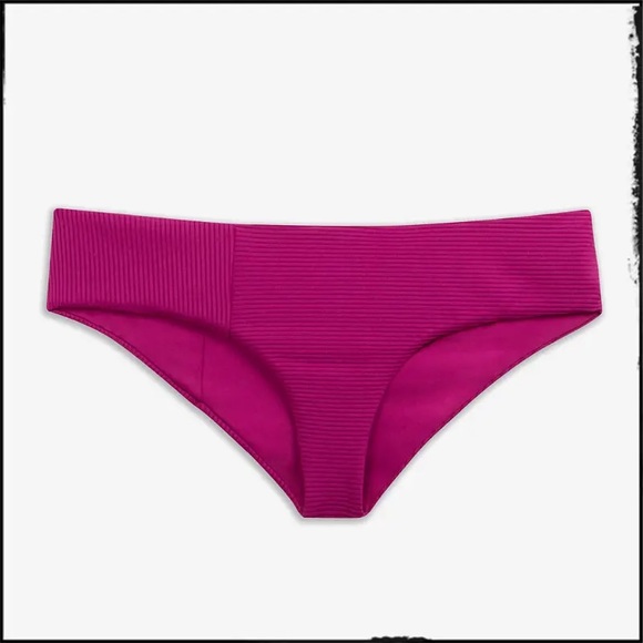 Boys + Arrows Ribbed Wallace Magenta Pink Bikini Bottoms - Picture 1 of 13